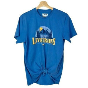 Levi's Nautical Blue Mountain Graphic Crew Neck T-Shirt M